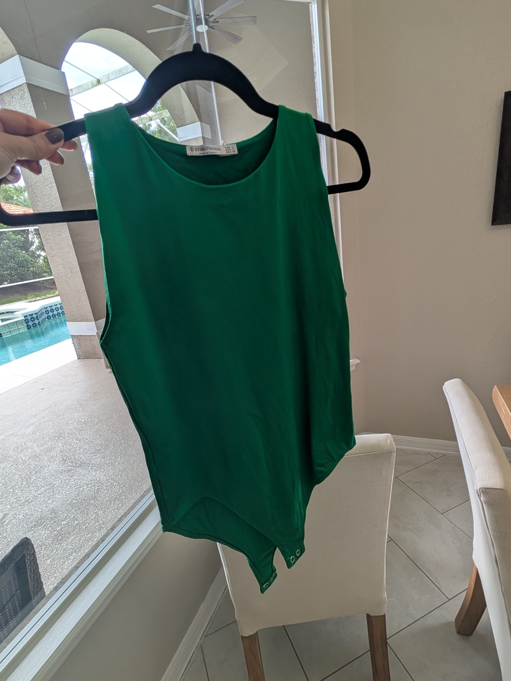 stradivarius Emerald Green Sleeveless Bodysuit
